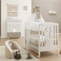 Italbaby Bagnetto Fasciatoio Matisse Bianco Tortora - Zona cambio e bagno