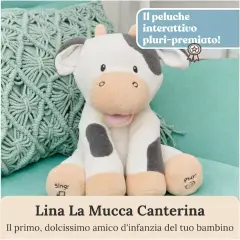 Gund Lina Mucca Interattiva Canterina | Spin Master - peluches 0/36 mesi