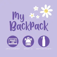 Legami - My Backpack Zaino Daisy Lilac Lilla Con Margherite - legami