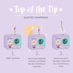 Legami - Top Of The Tip Temperamatite Elettrico Daisy Margherite - legami
