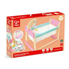 Culla A Dondolo In Legno Per Bambole Dolci Nanne Hape - Primi giochi