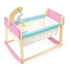 Culla A Dondolo In Legno Per Bambole Dolci Nanne Hape - Primi giochi