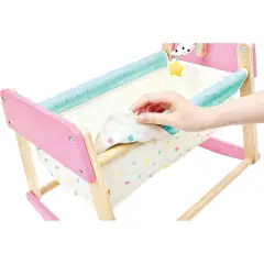 Culla A Dondolo In Legno Per Bambole Dolci Nanne Hape - Primi giochi