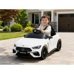 Auto Elettrica Per Bambini Mercedes Cle Benz Bianca - auto