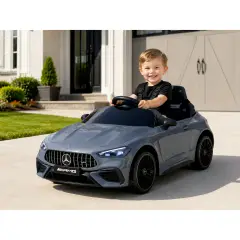 Auto Elettrica Per Bambini Mercedes Cle Benz Grigia - auto
