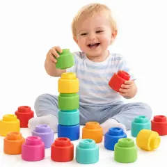 Costruzioni Soft Clemmy - Scatola 20 Mattoncini - Prime costruzioni soffici