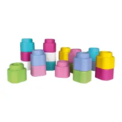 Clementoni Soft Clemmy Pink: 20 Mattoncini Morbidi Lavabili, 6-36 Mesi - Prime costruzioni soffici