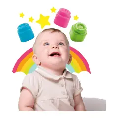 Clementoni Soft Clemmy Pink: 20 Mattoncini Morbidi Lavabili, 6-36 Mesi - Prime costruzioni soffici