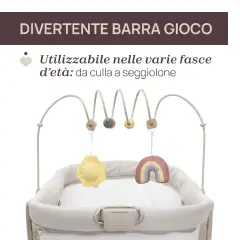 Chicco Baby Hug 4in1 Armonia Mother Pearl – Culla, Sdraietta, Seggiolone e Prima Sedia 0-36 Mesi - sdraiette