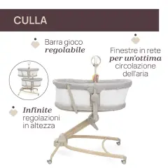 Chicco Baby Hug 4in1 Armonia Scandinavian – Culla, Sdraietta, Seggiolone e Prima Sedia 0-36 Mesi - sdraiette