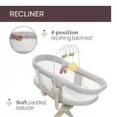 Chicco Baby Hug 4in1 Armonia Scandinavian – Culla, Sdraietta, Seggiolone e Prima Sedia 0-36 Mesi - sdraiette