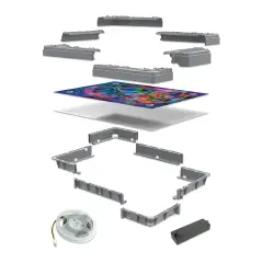 Clementoni Star Wars Metamorphic Art 520 Pezzi con Cornice e LED RGB - puzzle adulti