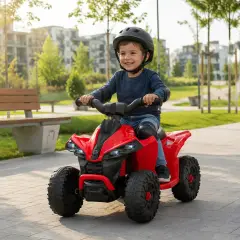 Quad Elettrico 6V per Bambini Can-Am Renegade ATV, Licenza Ufficiale, Rosso - moto