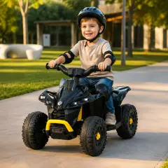 Quad Elettrico 6V per Bambini Can-Am Renegade ATV, Licenza Ufficiale, Nero - moto