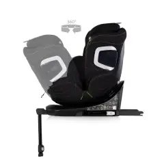 Chipolino Seggiolino Auto Clima Air Blackberry i-Size 360 ISOFIX – 40-150 cm con Termocomfort - bambini 40-150 cm (0-12 anni)