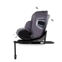 Chipolino Seggiolino Auto Clima Air Anthracite i-Size 360 ISOFIX – 40-150 cm con Termocomfort - bambini 40-150 cm (0-12 anni)