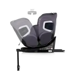 Chipolino Seggiolino Auto Clima Air Anthracite i-Size 360 ISOFIX – 40-150 cm con Termocomfort - bambini 40-150 cm (0-12 anni)