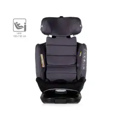 Chipolino Seggiolino Auto Clima Air Anthracite i-Size 360 ISOFIX – 40-150 cm con Termocomfort - bambini 40-150 cm (0-12 anni)