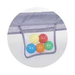 Box Recinto Sienna 150x150 Grigio Pieghevole – Area Gioco Bambini con Rete Traspirante - box