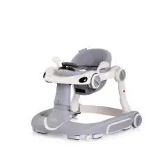 Girello Happy Walker 5 in 1 Grey - Multifunzione con Luci, Suoni, Dondolo e Modalità Salto. - girelli