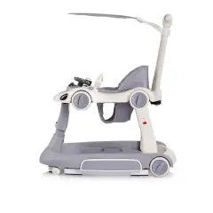 Girello Happy Walker 5 in 1 Grey - Multifunzione con Luci, Suoni, Dondolo e Modalità Salto. - girelli