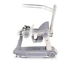 Girello Happy Walker 5 in 1 Grey - Multifunzione con Luci, Suoni, Dondolo e Modalità Salto. - girelli