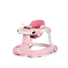 Girello Happy Walker 5 in 1 Pink - Multifunzione con Luci, Suoni, Dondolo e Modalità Salto. - girelli
