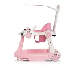 Girello Happy Walker 5 in 1 Pink - Multifunzione con Luci, Suoni, Dondolo e Modalità Salto. - girelli