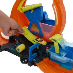 Hot Wheels City Mega Loop Car Wash JHL97 - Veicoli, garage e piste