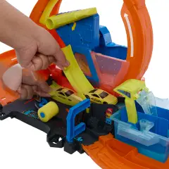Hot Wheels City Mega Loop Car Wash JHL97 - Veicoli, garage e piste