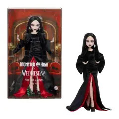 Monster High x Mercoledì Bambola con abito nero JNJ91 - collezionabili bambina