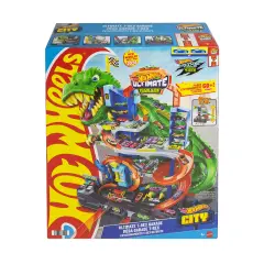 Hot Wheels City Ult T-Rex Garage Jhl98 - Veicoli, garage e piste