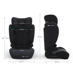 Seggiolino Auto Kinderkraft I-spark 2 Plus I-size Black 100-150cm - bambini 100-150 cm (4-12 anni)