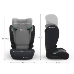 Seggiolino Auto Kinderkraft I-spark 2 Plus I-size Grey 100-150cm - bambini 100-150 cm (4-12 anni)