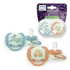 Ciuccio Philips Avent Ultra Soft Night +18M Farfalla/Lepre - ciucci