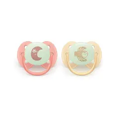 Ciuccio Philips Avent Ultra Soft Night 0-6M Luna/Gufo - ciucci