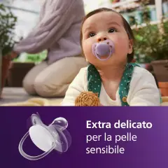 Ciuccio Philips Avent Ultra Soft 6-18M Viola/Rosso Pastello - ciucci