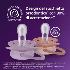 Ciuccio Philips Avent Ultra Soft 6-18M Viola/Rosso Pastello - ciucci