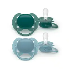 Ciuccio Philips Avent Ultra Soft +18M Verde/Blu Pastello - ciucci