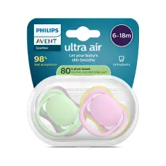 Ciuccio Philips Avent Ultra Air 6-18M Verde E Rosa - ciucci