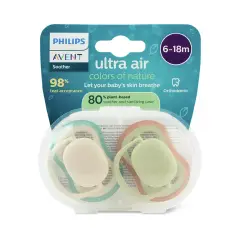 Ciuccio Philips Avent Ultra Air 6-18M Verde/Fango Pastello - ciucci