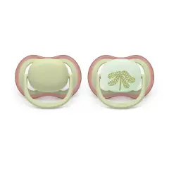 Ciuccio Philips Avent Ultra Air Day&Night 6-18M Verde Pastello/Foglia - ciucci