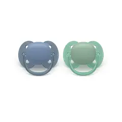 Ciuccio Philips Avent Ultra Soft 6-18M Verde/Blu Pastello - ciucci