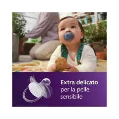 Ciuccio Philips Avent Ultra Soft 6-18M Verde/Blu Pastello - ciucci