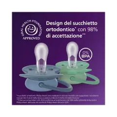 Ciuccio Philips Avent Ultra Soft 6-18M Verde/Blu Pastello - ciucci