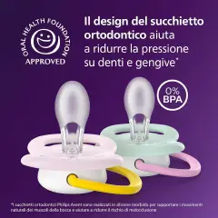 Ciuccio Philips Avent Ultra Air Collection 0-6M Uccellino/Fragola - ciucci