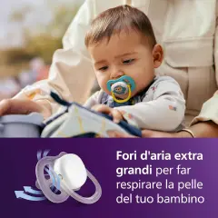 Ciuccio Philips Avent Ultra Air Collection 6-18M Scimmia/Banana - ciucci