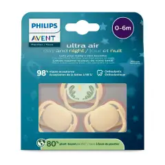 Ciuccio Philips Avent Ultra Air Giorno E Notte 0-6M 3 Pezzi - ciucci