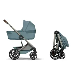 Cybex Duo Balios S Lux Con Navicella Richiudibile Stormy Blue - trio e modulari