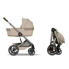 Cybex Duo Balios S Lux Con Navicella Richiudibile Almond Beige - trio e modulari